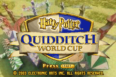 Harry Potter Quidditch World Cup Title Screen
